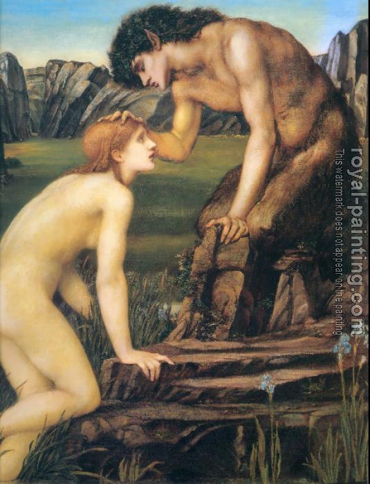 Sir Edward Coley Burne-Jones : Psyche and Pan